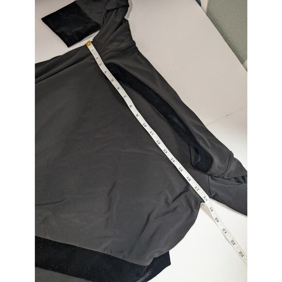 Joseph Ribkoff Top Womens 8 Black Asymmetrical Hem‎ Tunic Velvet Trim - Picture 10 of 12